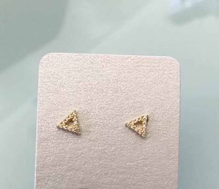 Petite Triangle Stud Earrings