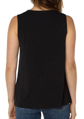 Sleeveless V-Neck Modal Top