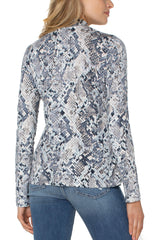Long Sleeve Mock Neck Knit Top