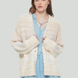 Ombre Button Up Cardigan Sweater