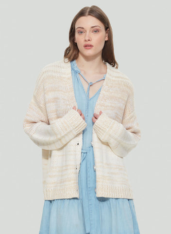 Ombre Button Up Cardigan Sweater